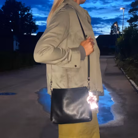 Veskecharm, kamel nøkkelring med refleks