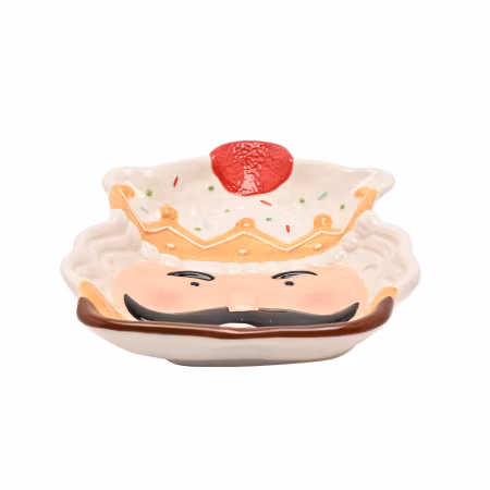 Nøtteknekkerfat i keramikk, 15 x 18 x 3cm