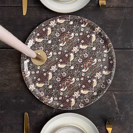 Strawberry Thief, William Morris serveringsfat 38cm dia