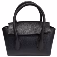 Valentina svart Italiensk skinnveske, håndlaget