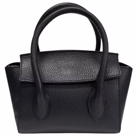 Valentina svart Italiensk skinnveske, håndlaget