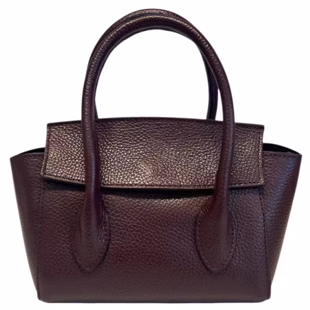 Valentina bordeaux Italiensk skinnveske, håndlaget