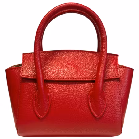 Valentina rød Italiensk skinnveske, håndlaget