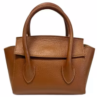 Valentina brun Italiensk skinnveske, håndlaget