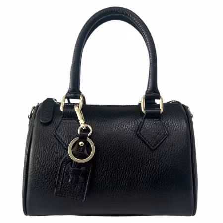 Aurora svart Italiensk skinnveske, håndlaget