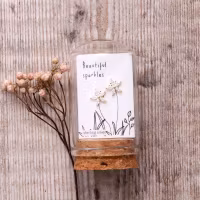 Krystallblomsten håndlagde øredobber i sterling sølv