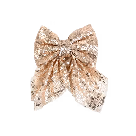 Sløyfe med klips i rosa eller gull