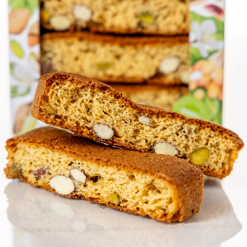 Cantucci med pistasj & mandel, håndlaget i Italia