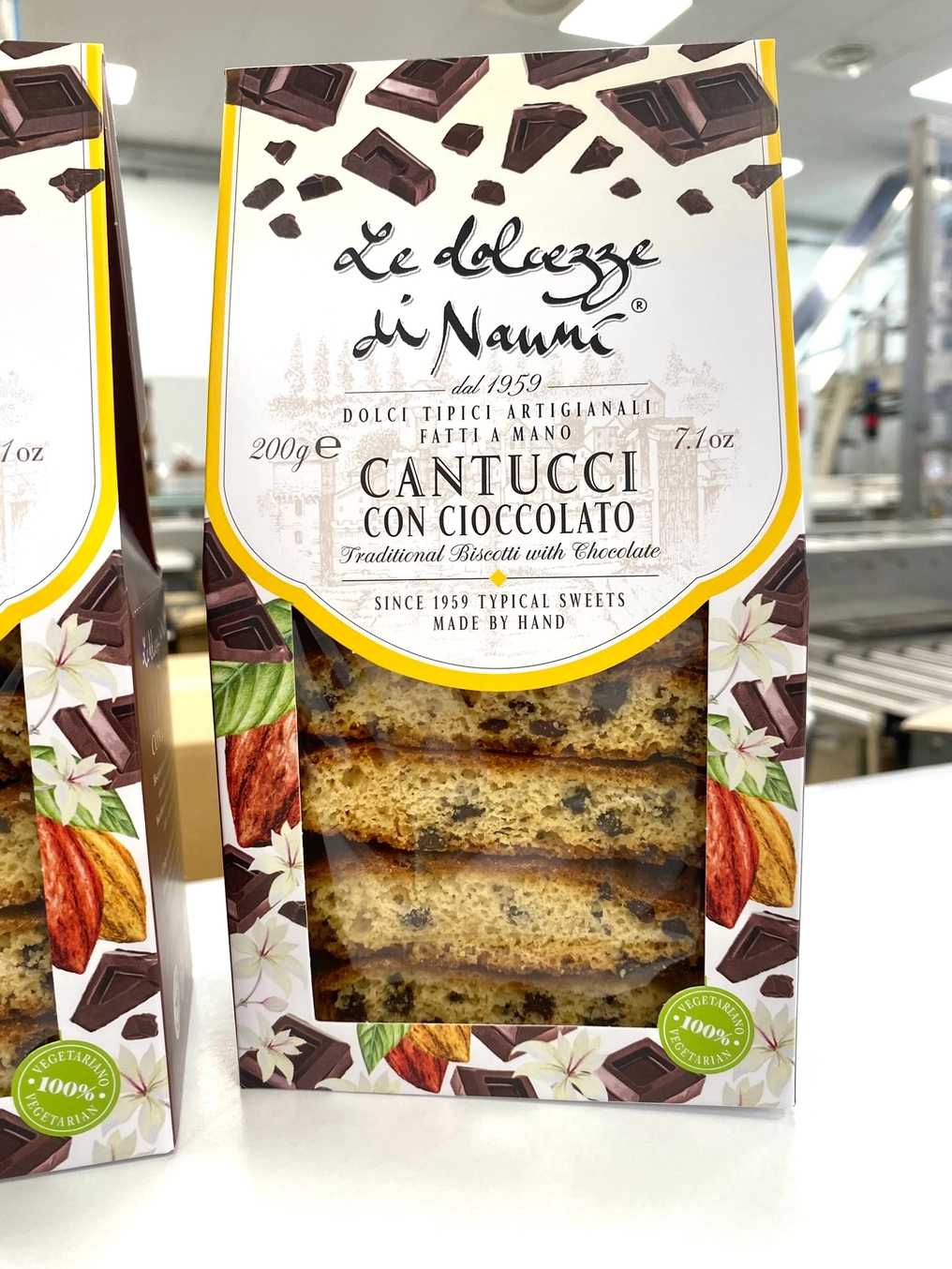 Cantucci med sjokoladebiter, håndlaget i Italia