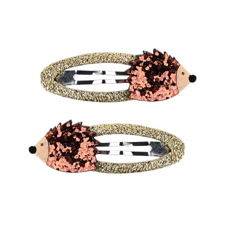 Hårspenner med glitter & figur 2pk