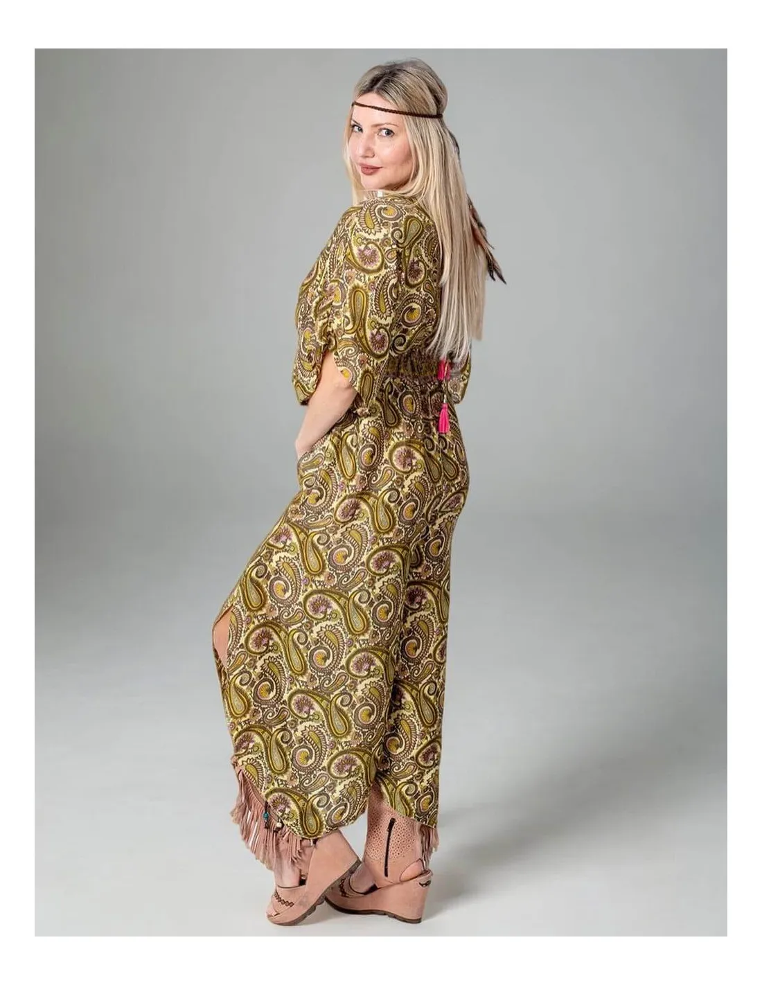 Jumpsuit grønn i silke