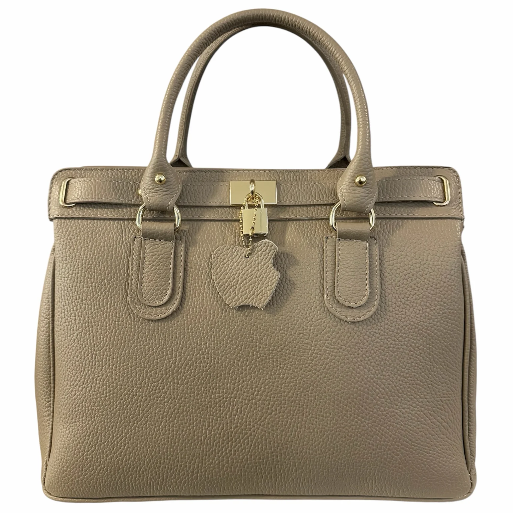 NYHET! Eleanora taupe Italiensk skinnveske, håndlaget i Firenze