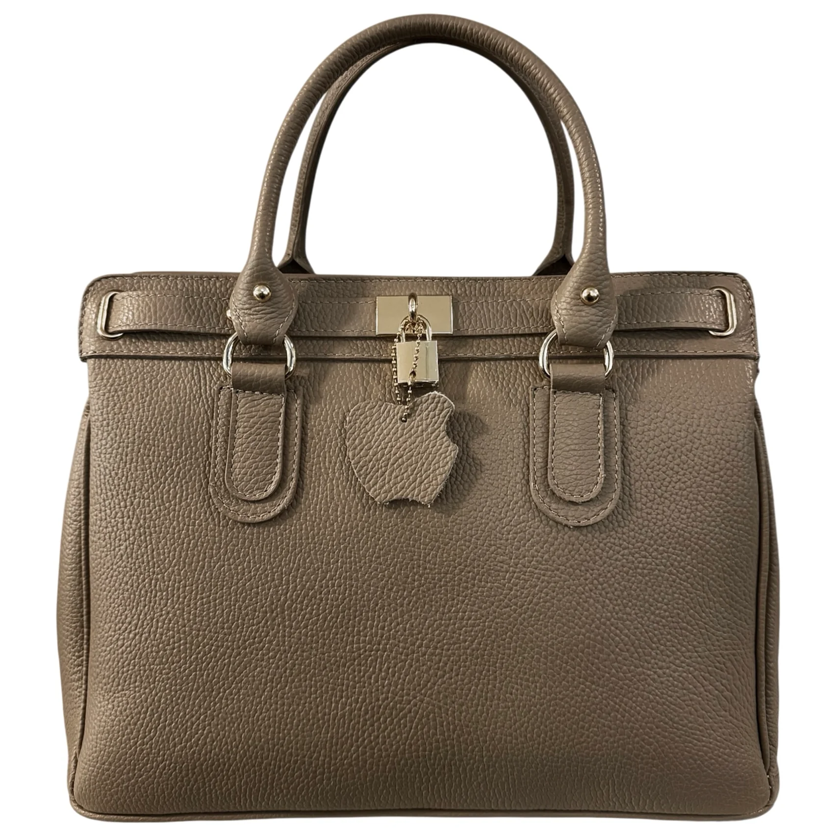 NYHET! Eleanora mørk taupe Italiensk skinnveske, håndlaget i Firenze