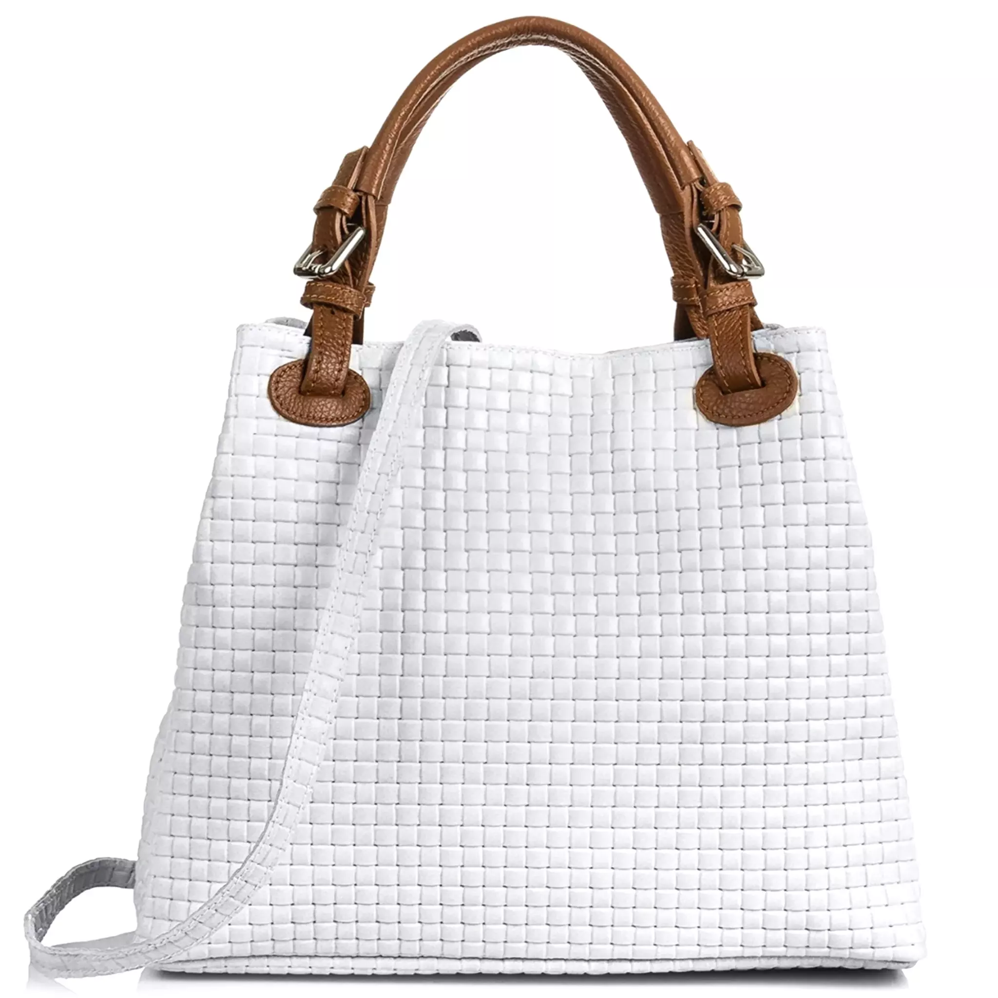 NYHET! Lorena hvit Italiensk skinnveske, håndlaget i Firenze