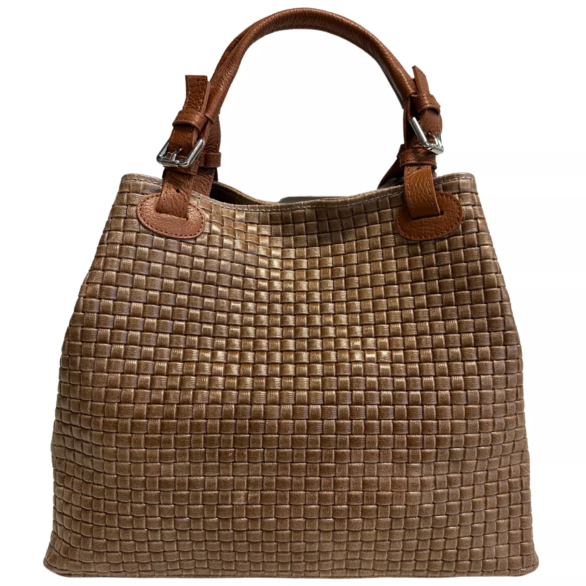 NYHET! Lorena mørk taupe Italiensk skinnveske, håndlaget i Firenze