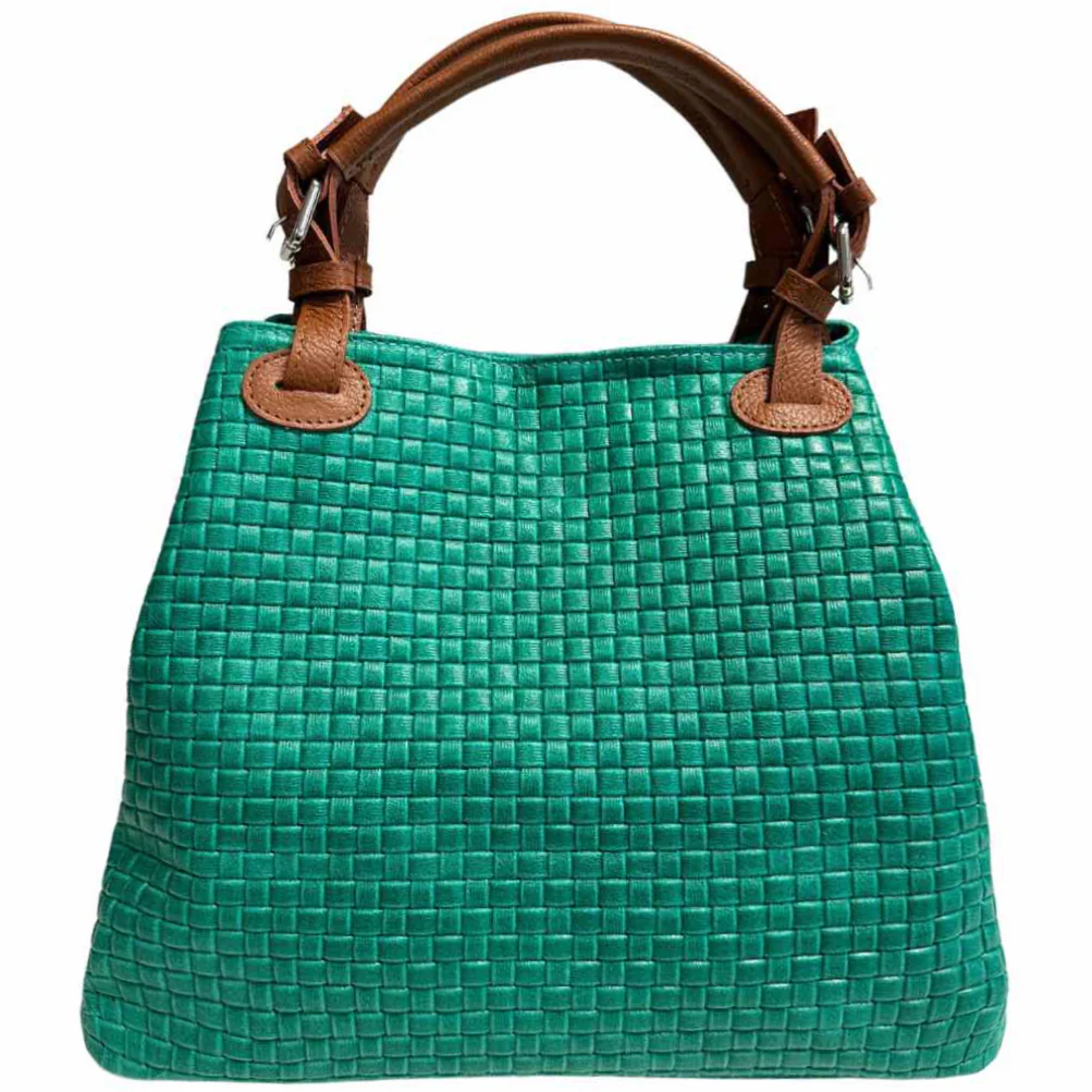 NYHET! Lorena turkis Italiensk skinnveske, håndlaget i Firenze