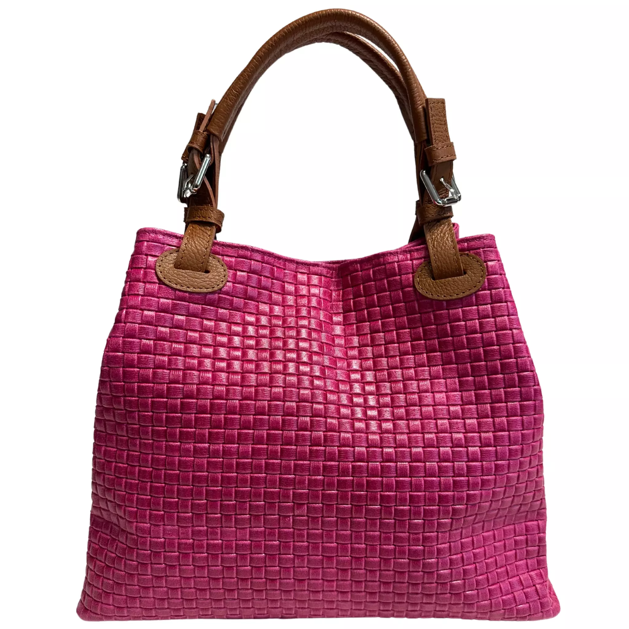 Lorena fuchsia Italiensk skinnveske, håndlaget i Firenze