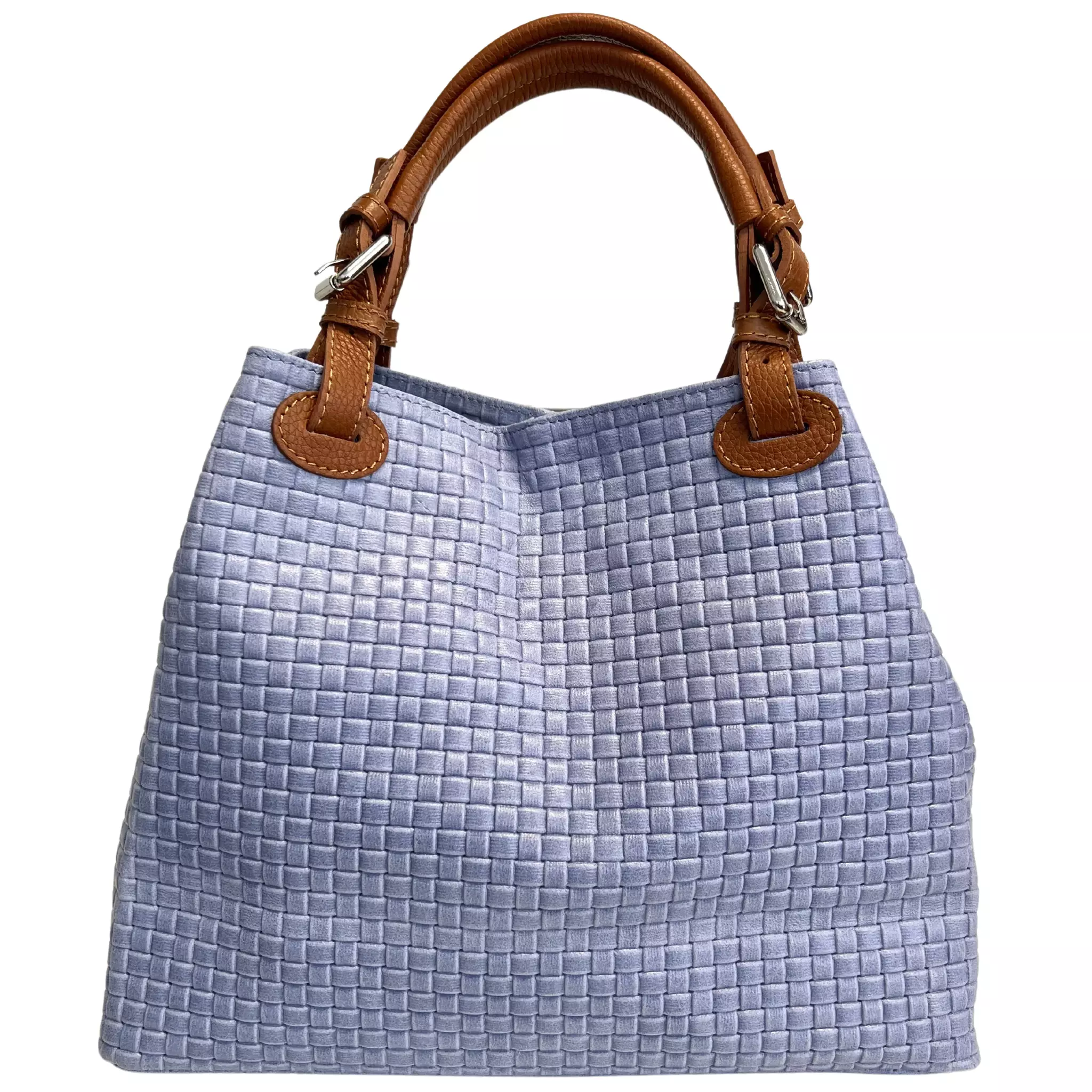 Lorena fiolett Italiensk skinnveske, håndlaget i Firenze