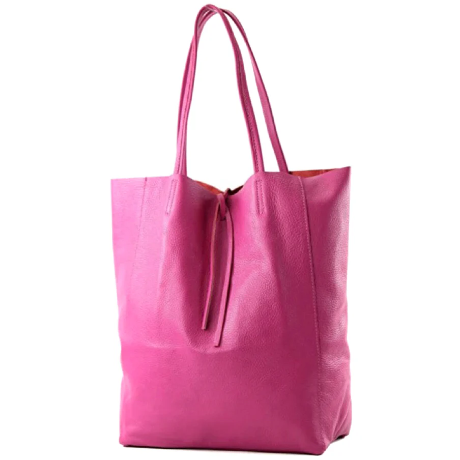 NYHET! Isabella rosa Italiensk shopper-skinnveske, håndlaget i Firenze