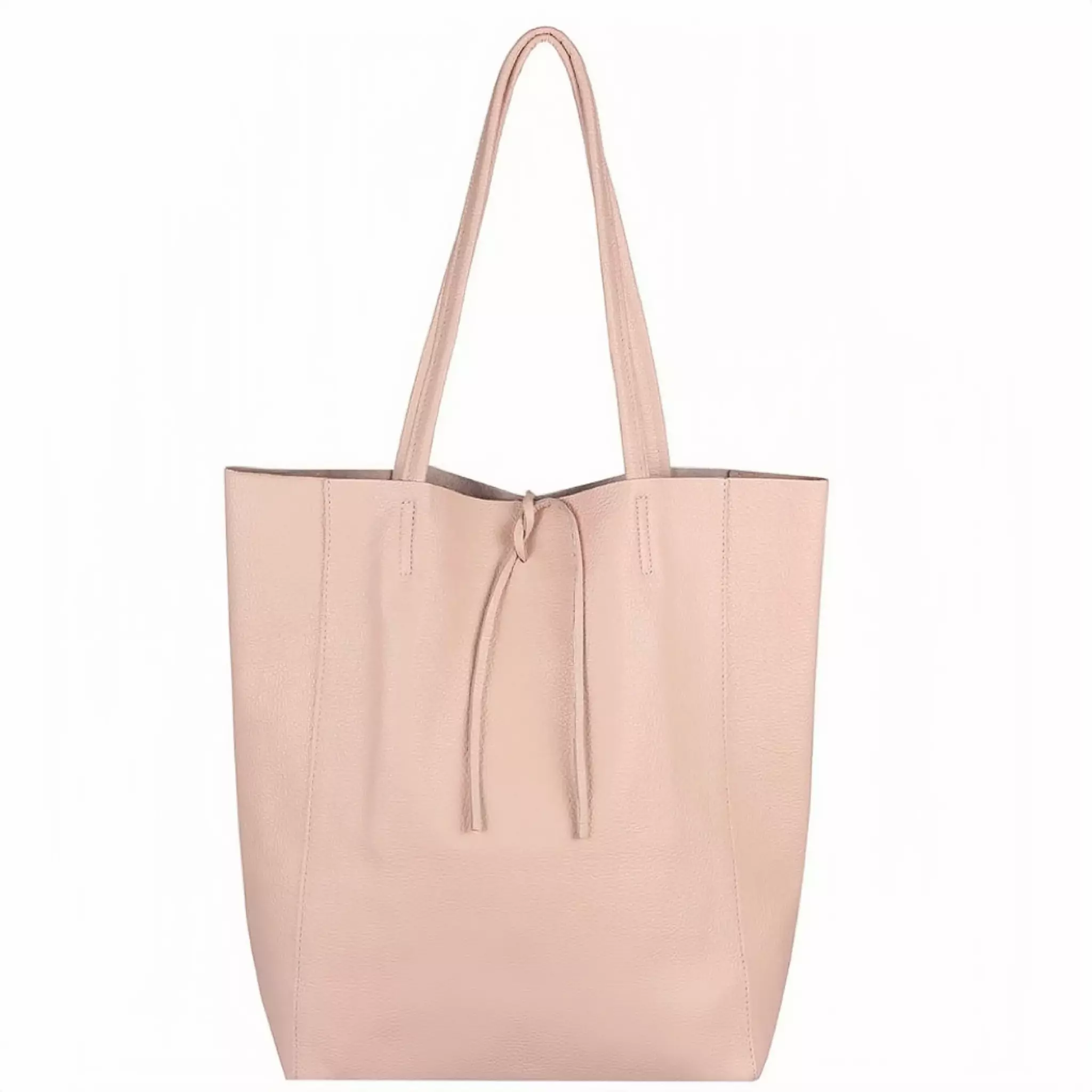 NYHET! Isabella nude Italiensk shopper-skinnveske, håndlaget i Firenze