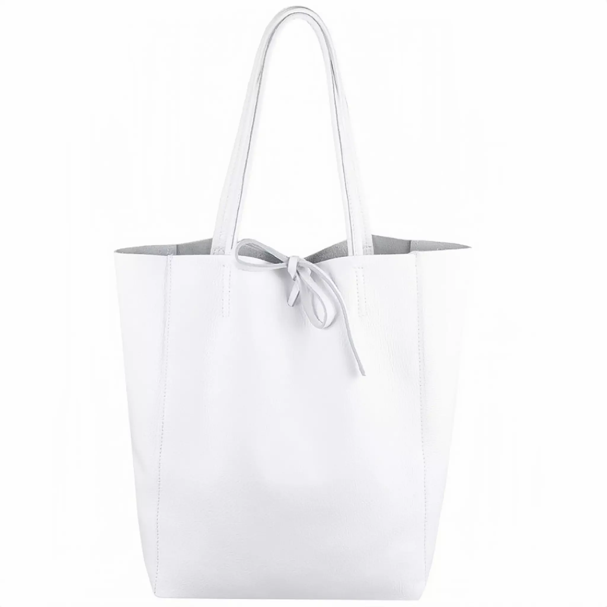 NYHET! Isabella hvit Italiensk shopper-skinnveske, håndlaget i Firenze