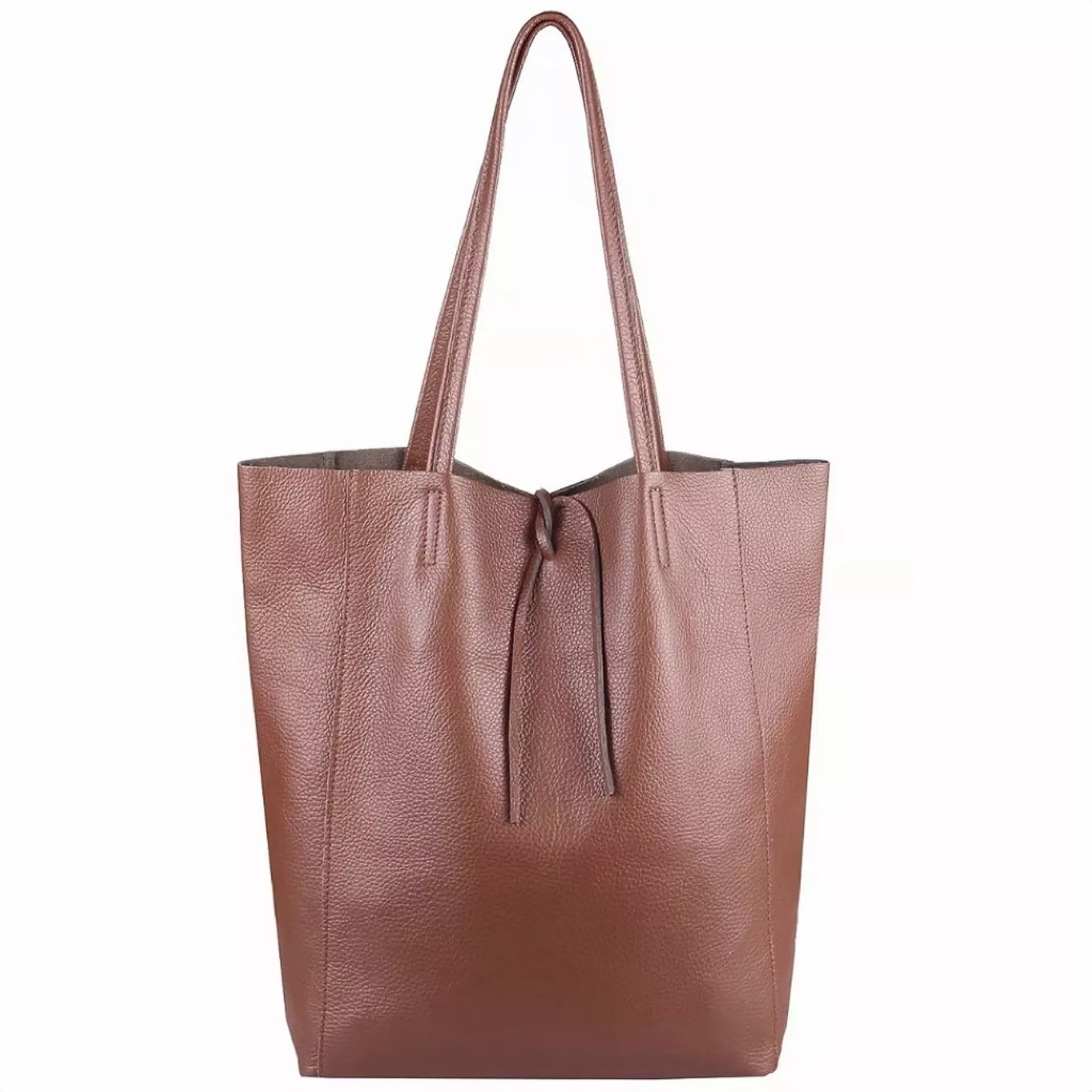 NYHET! Isabella marrone Italiensk shopper-skinnveske, håndlaget i Firenze