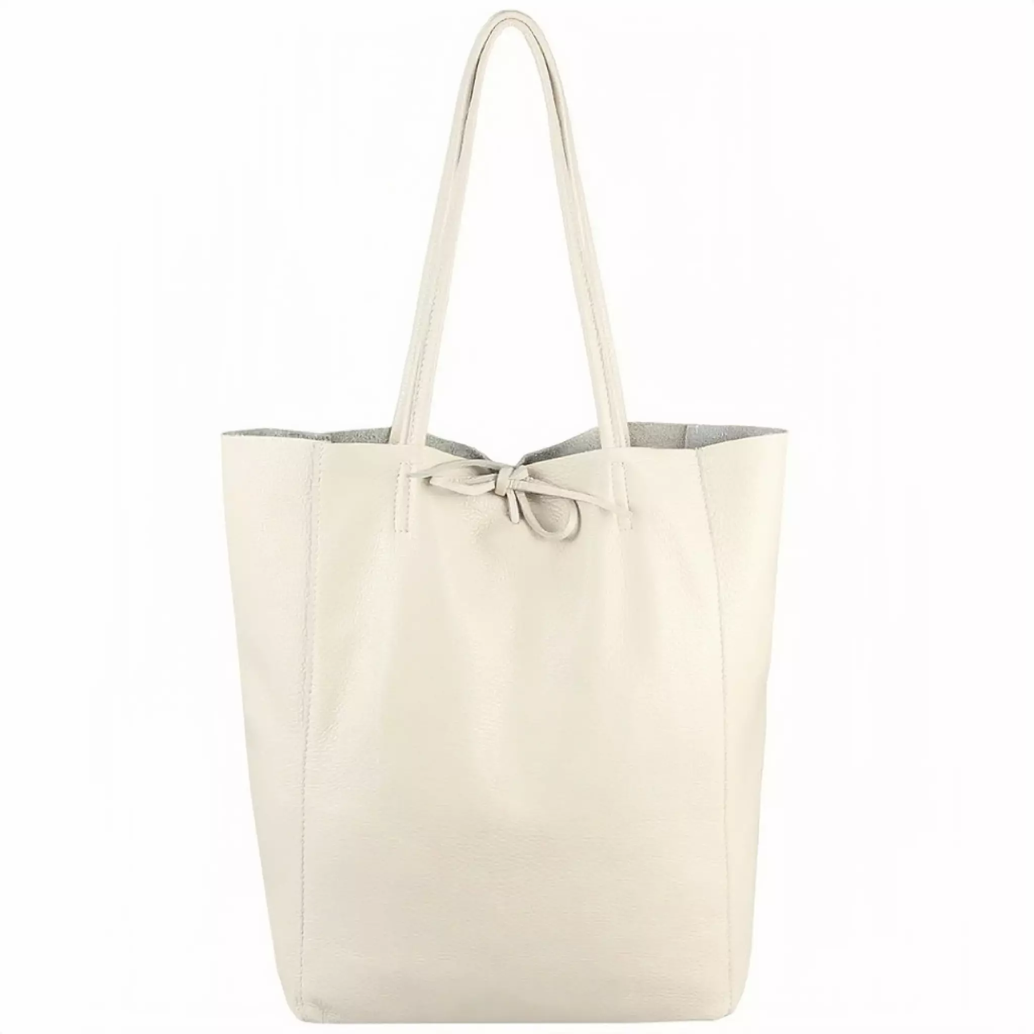 NYHET! Isabella beige Italiensk shopper-skinnveske, håndlaget i Firenze