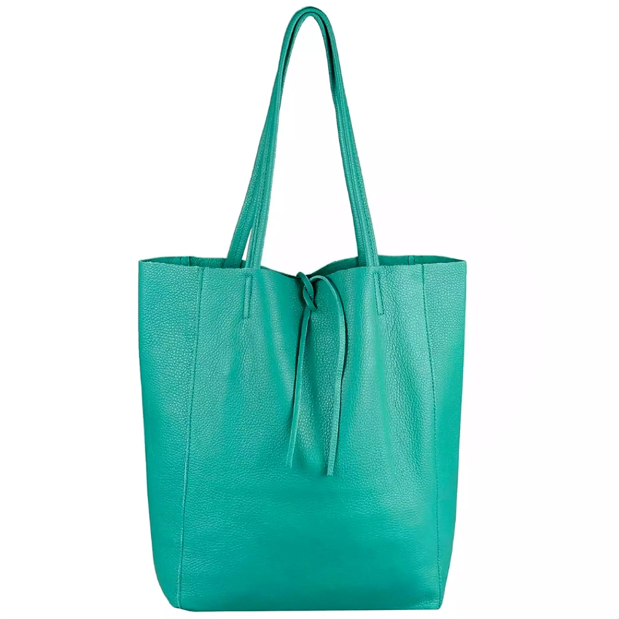 NYHET! Isabella turkis Italiensk shopper-skinnveske, håndlaget i Firenze