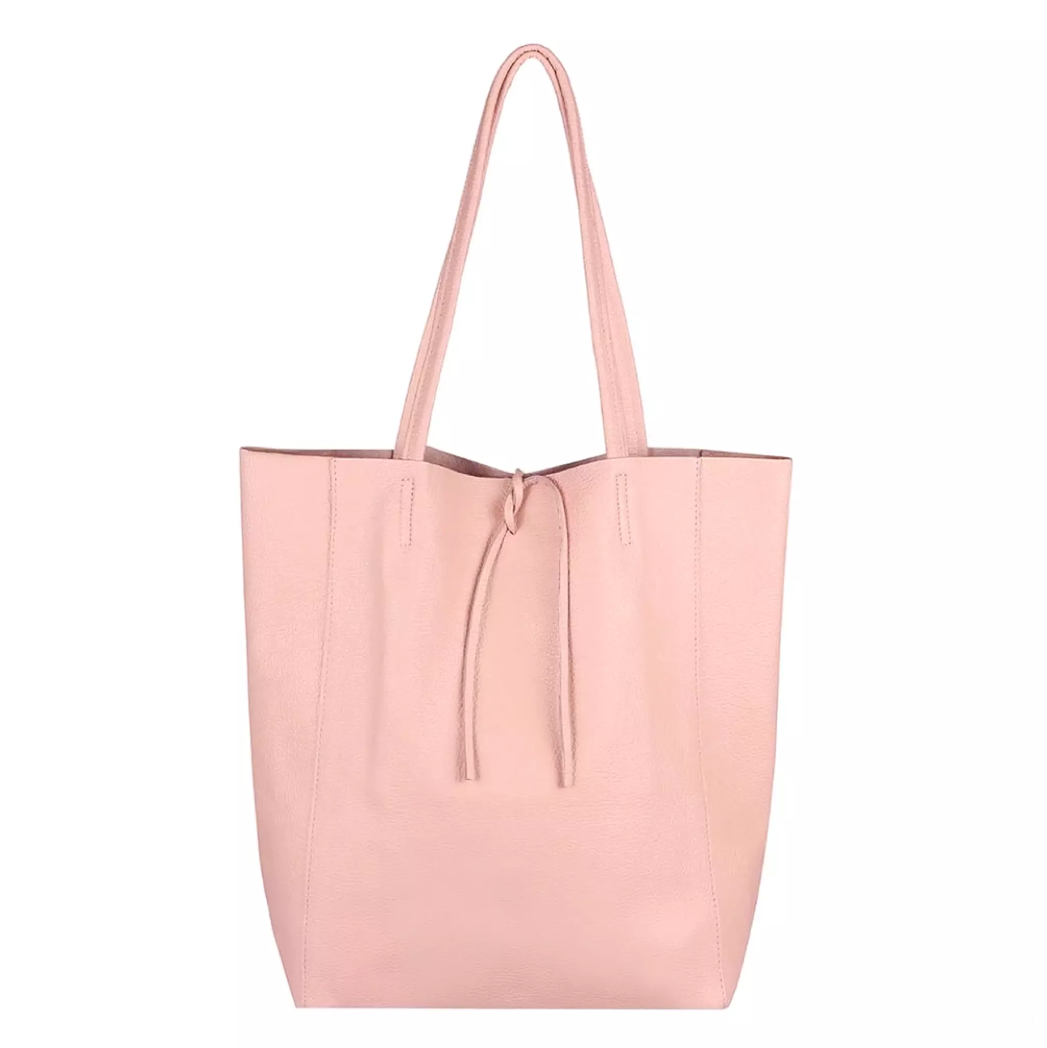 NYHET! Isabella lyserosa Italiensk shopper-skinnveske, håndlaget i Firenze