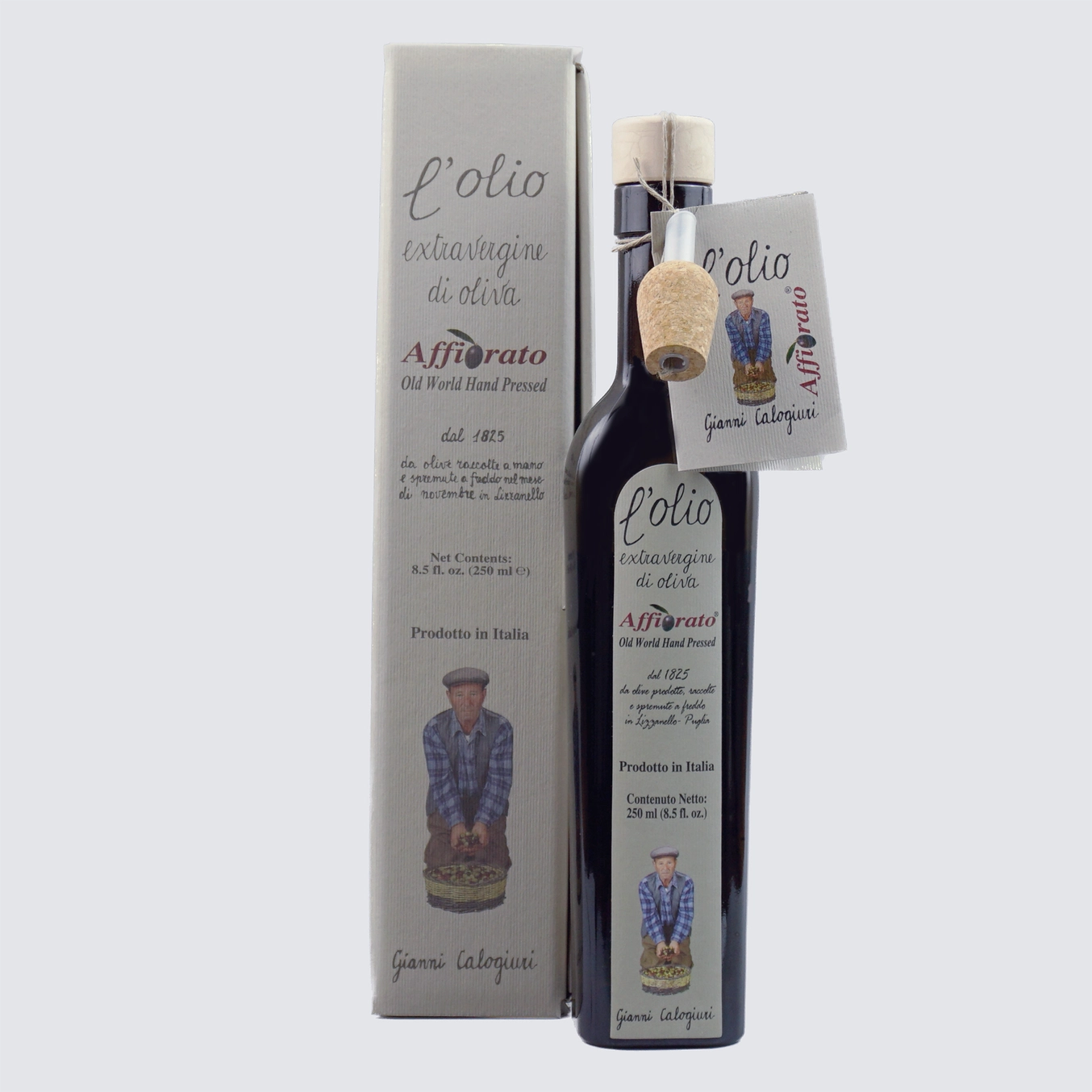 Ekstra Virgin Olivenolje inkl gaveeske, fra Gianni Calogiuri, 250ml