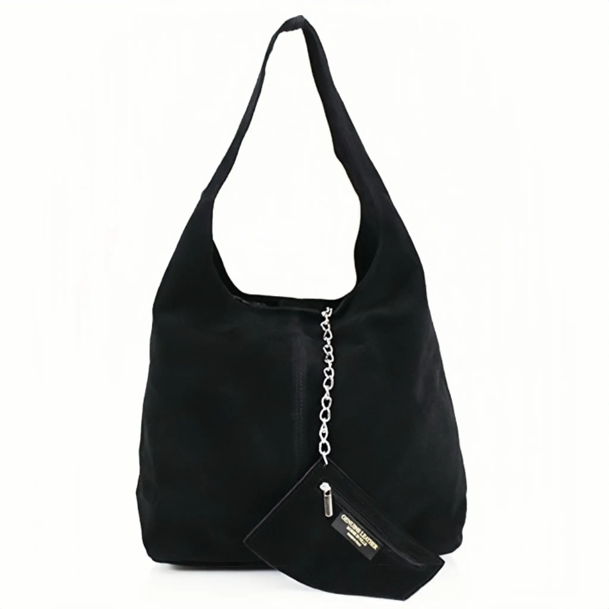 Donata svart shopper i semsket skinn fra Firenze