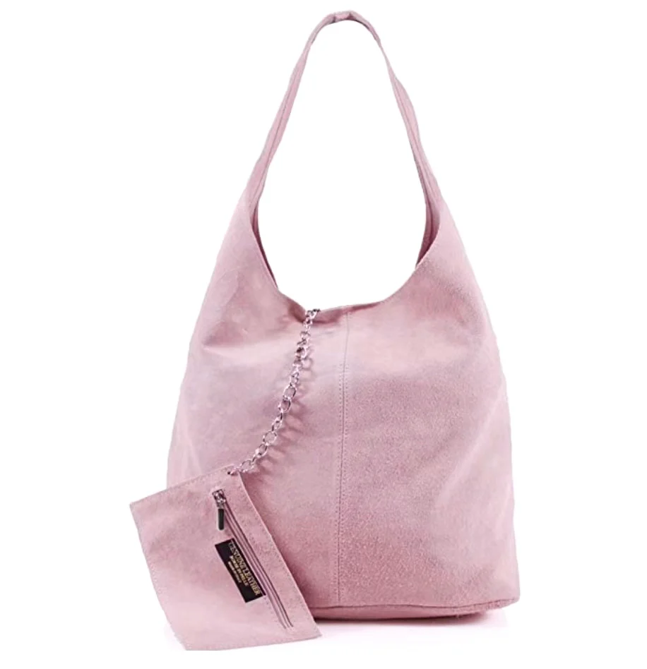 Donata rosa shopper i semsket skinn fra Firenze