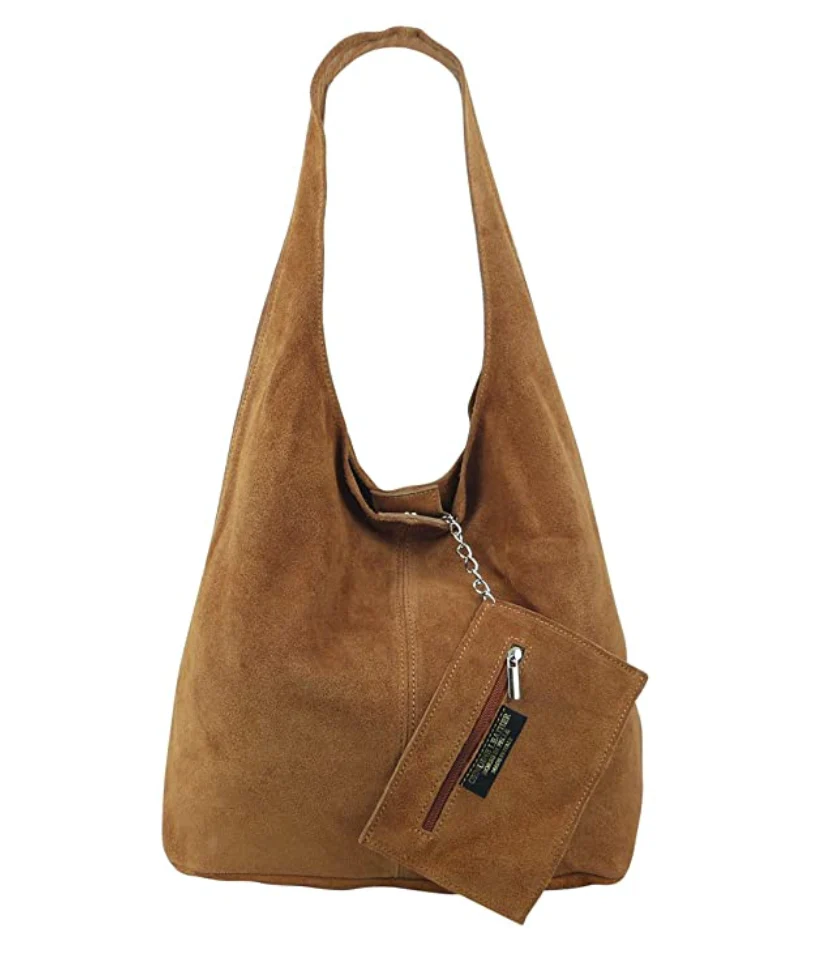 Donata brun shopper i semsket skinn fra Firenze