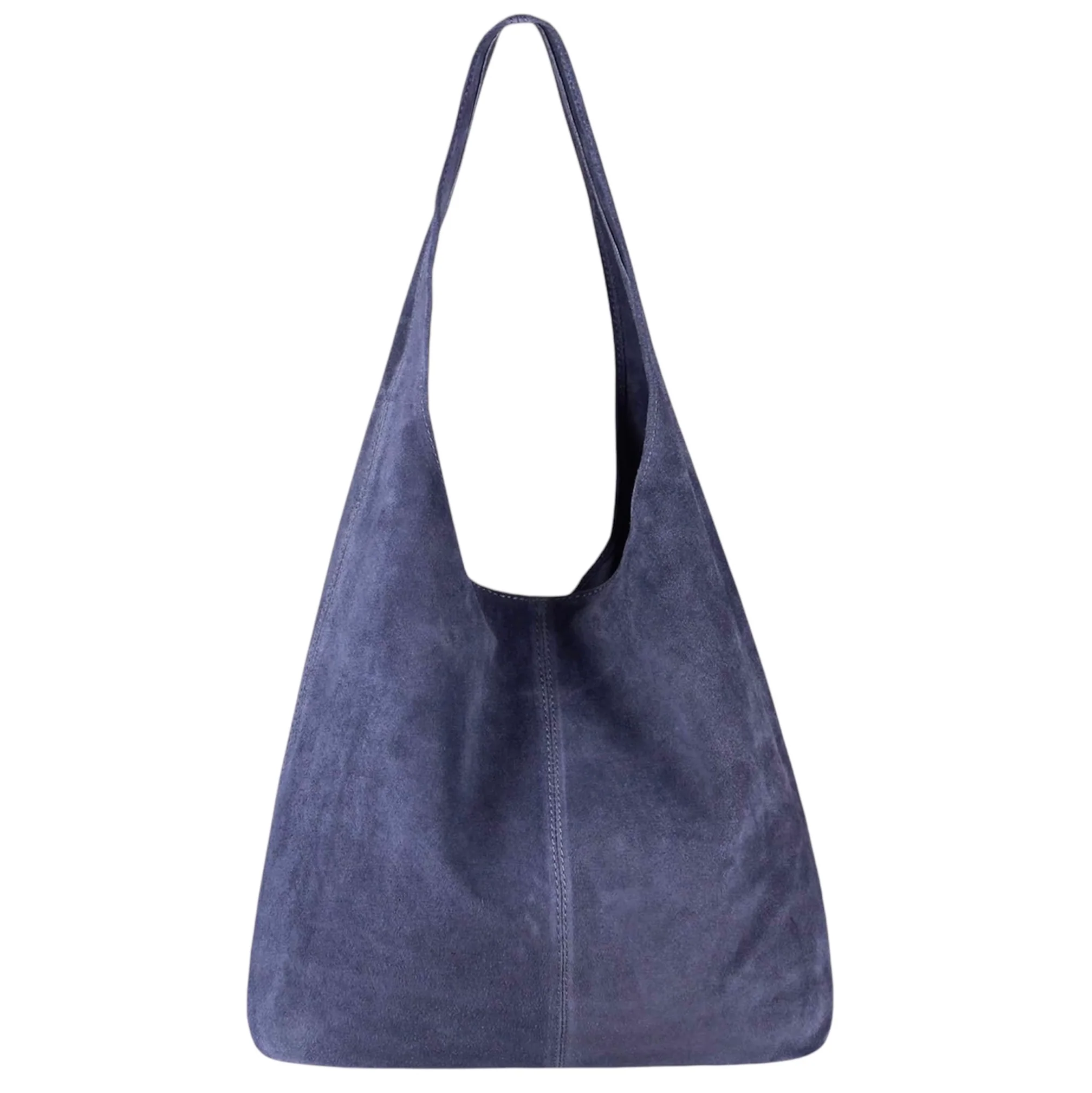 Donata stålblå shopper i semsket skinn fra Firenze