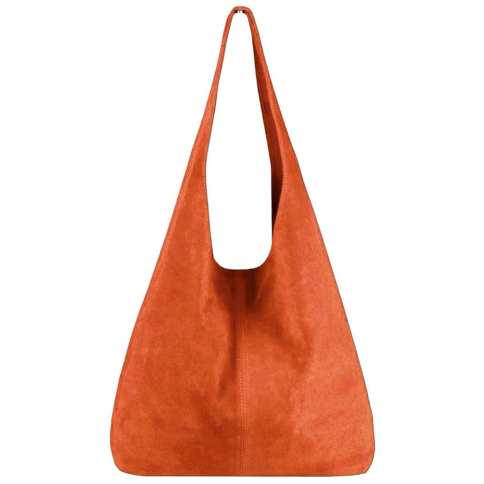 Donata oransje shopper i semsket skinn fra Firenze