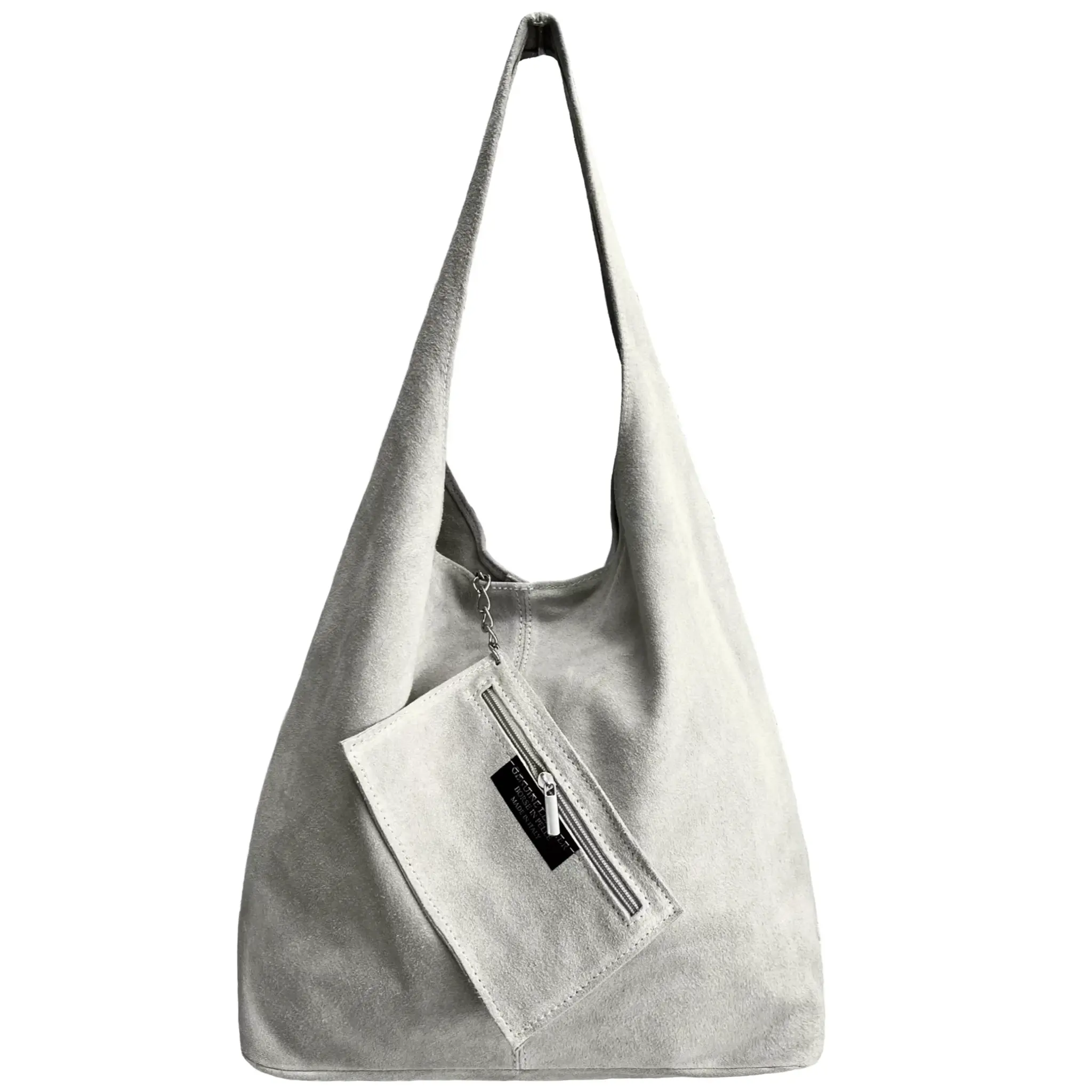 Donata hvit shopper i semsket skinn fra Firenze