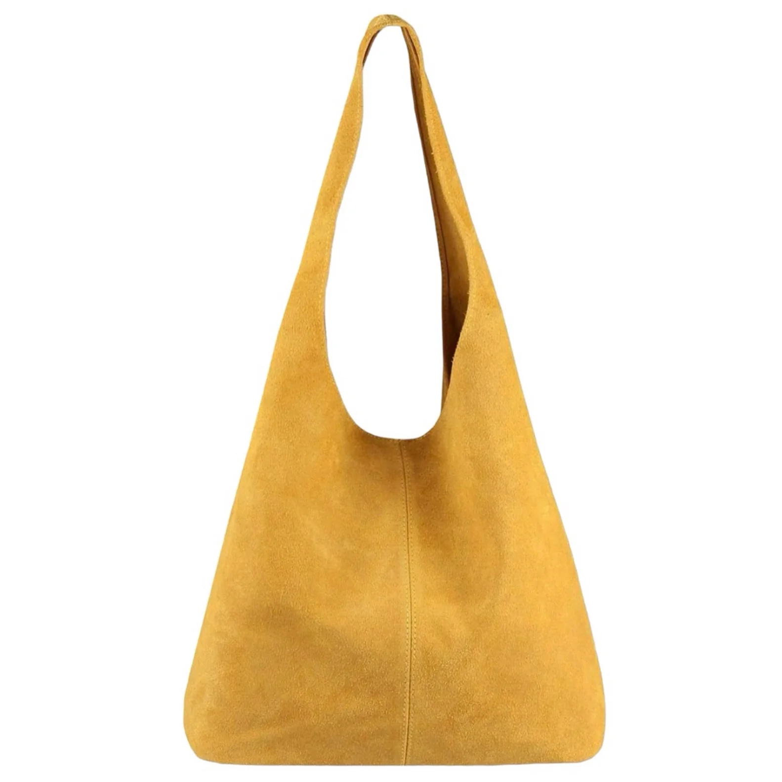 Donata gul oker shopper i semsket skinn fra Firenze
