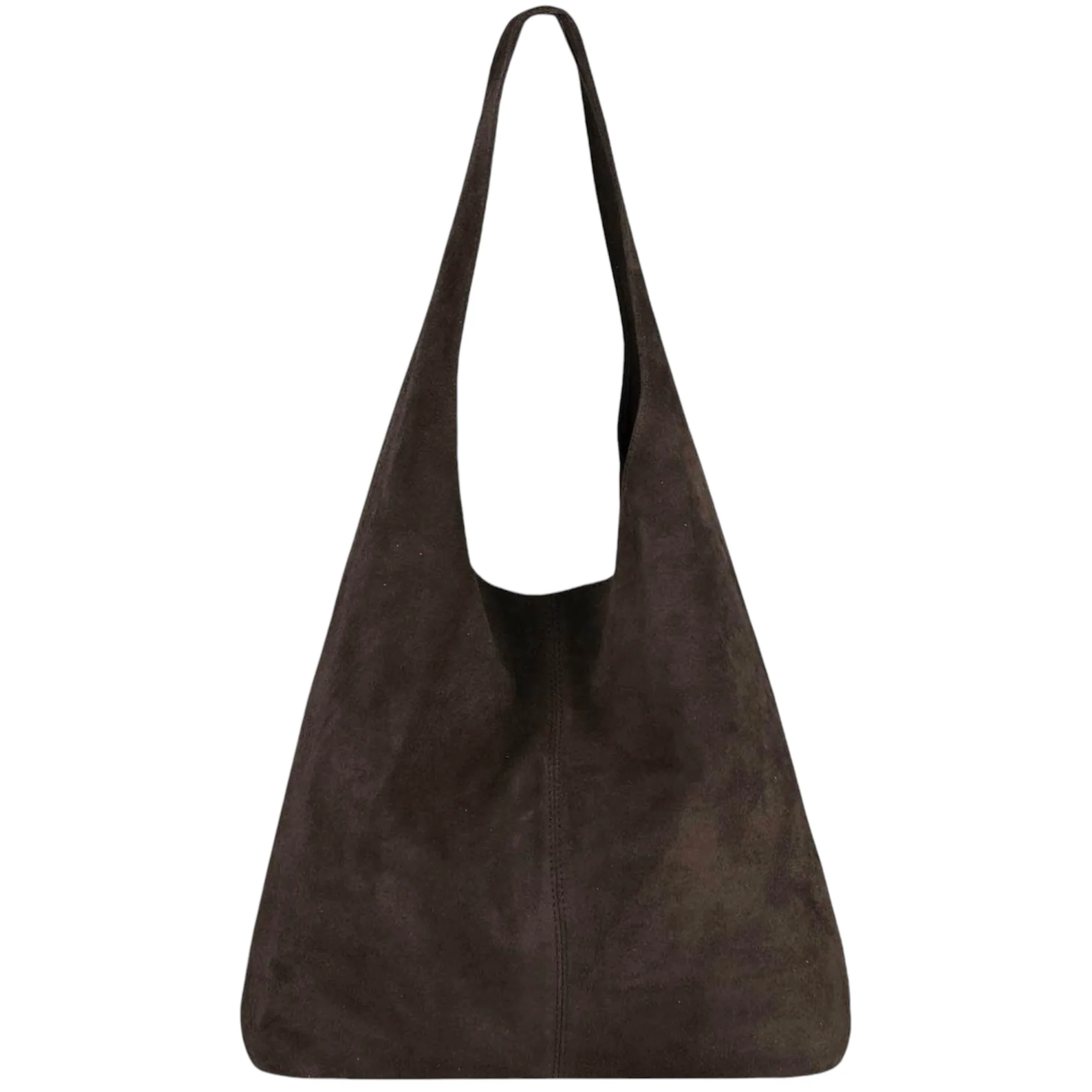 Donata mørk marrone shopper i semsket skinn fra Firenze