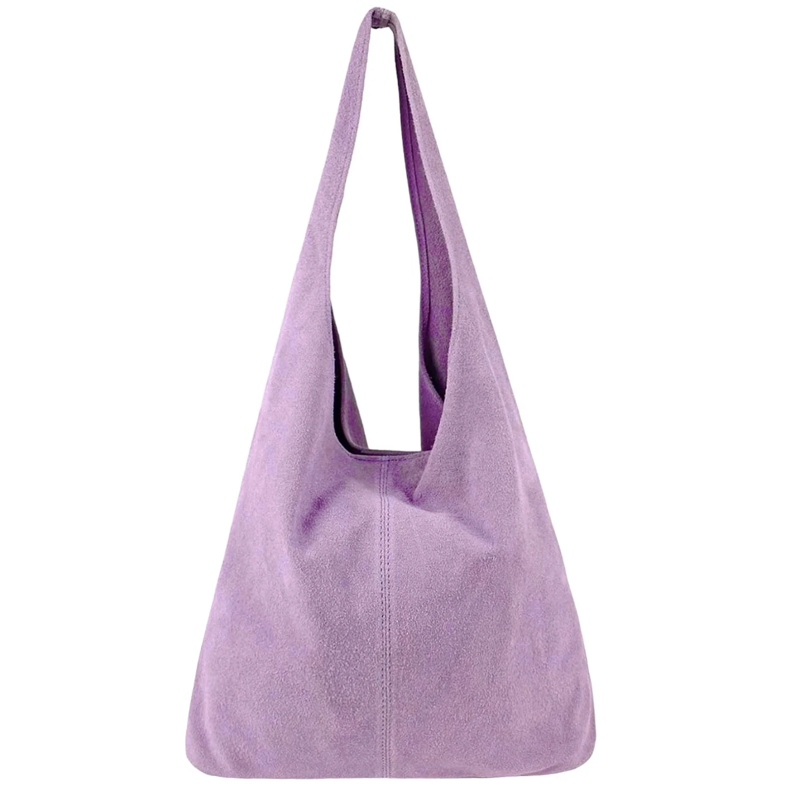 Donata lys lilla shopper i semsket skinn fra Firenze