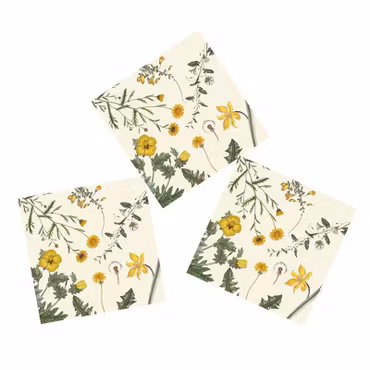 Flora Danica Yellow servietter 16,5x16,5cm