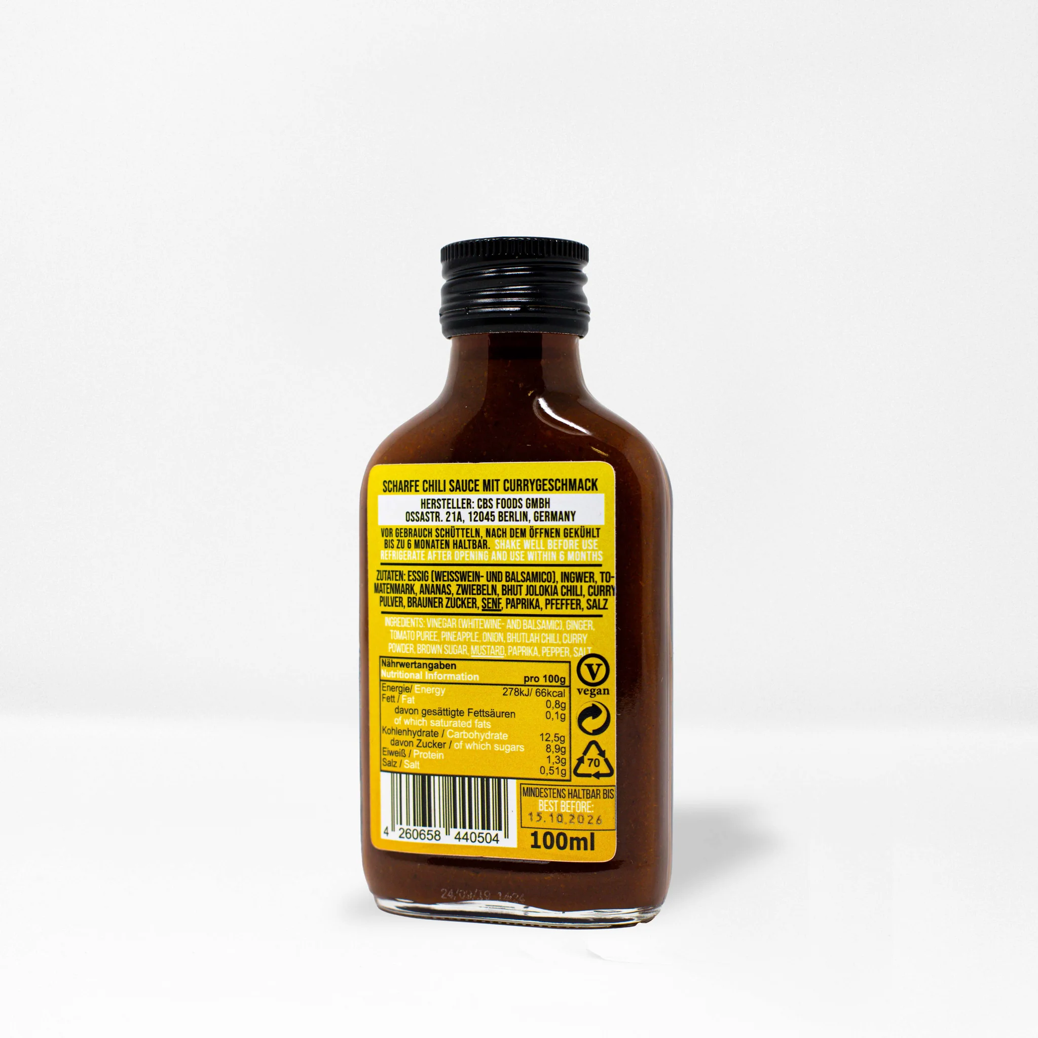 Crazy Bastard chilisås Ghost Pepper and Mango