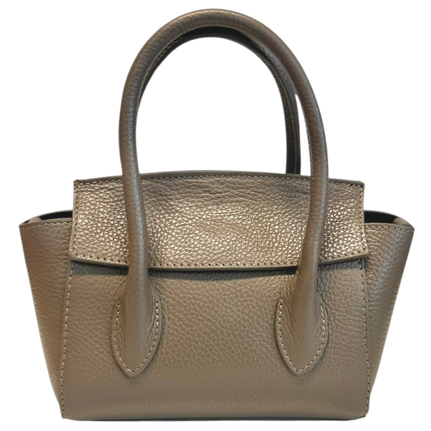 Valentina lys taupe Italiensk skinnveske