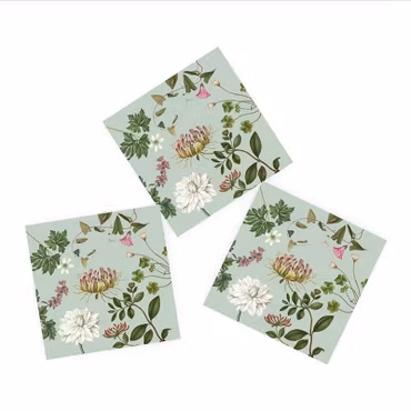 Servetter med rosblommor i trädgården 16,5x16,5 cm