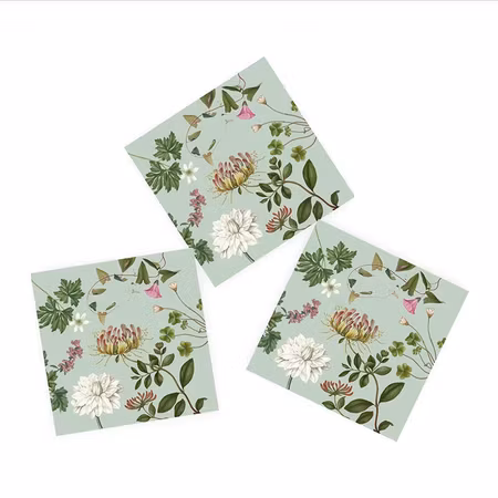 Flora Danica Green servietter 16,5x16,5cm