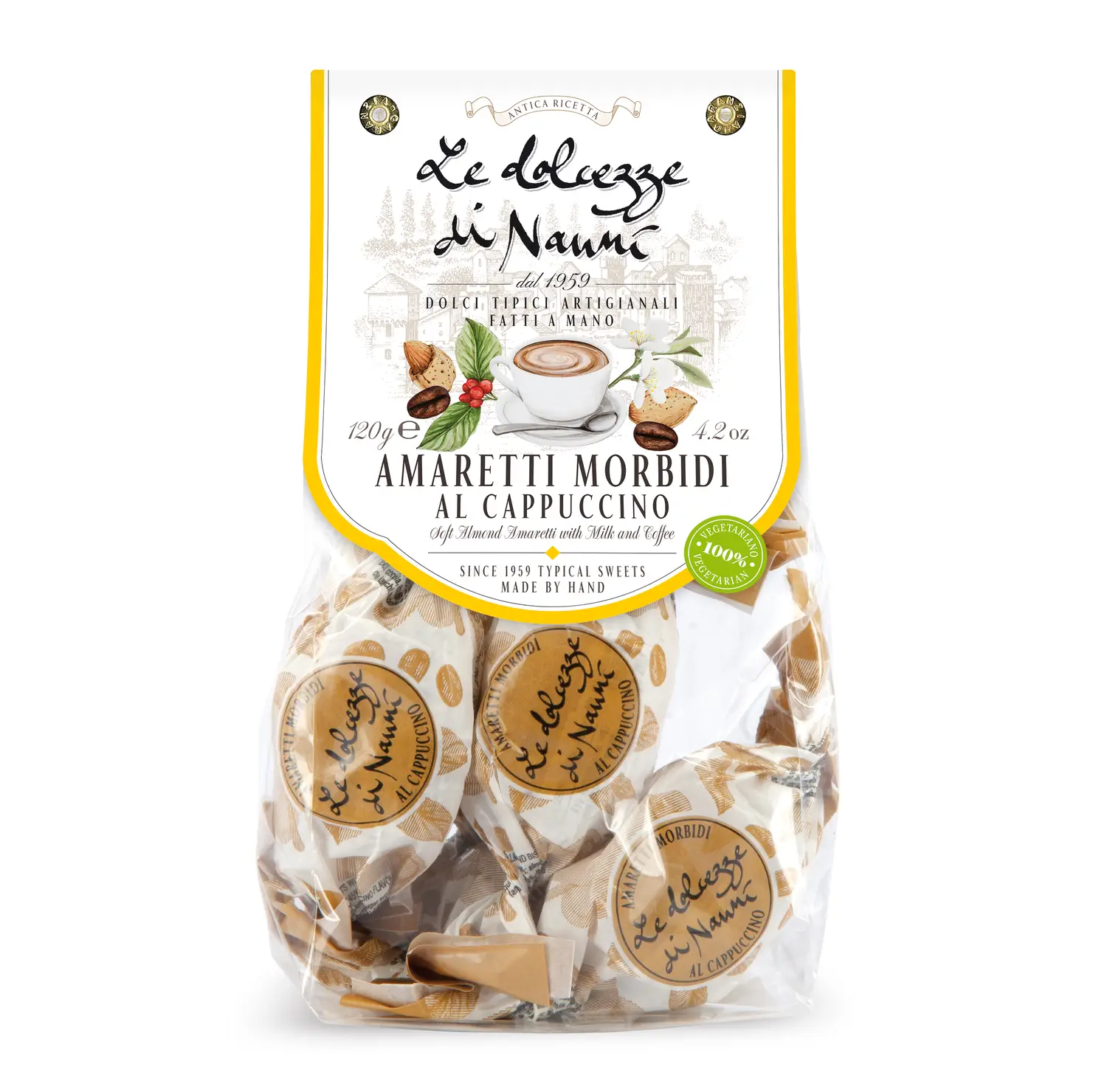 Amaretti med cappuccino, håndlaget i Italia