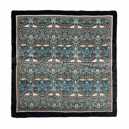 Silkeskjerf Bird William Morris 50x50cm