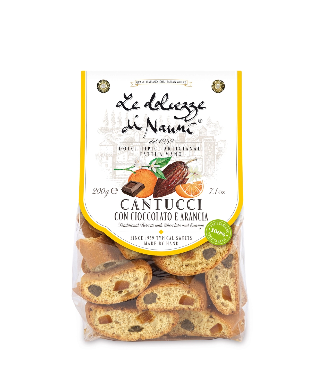 Cantucci mini Sjokolade & appelsin, håndlaget i Italia 300 gr