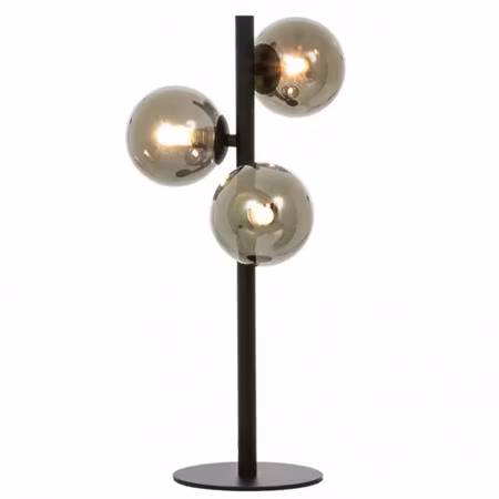 Atom bordslampa svart/rök
