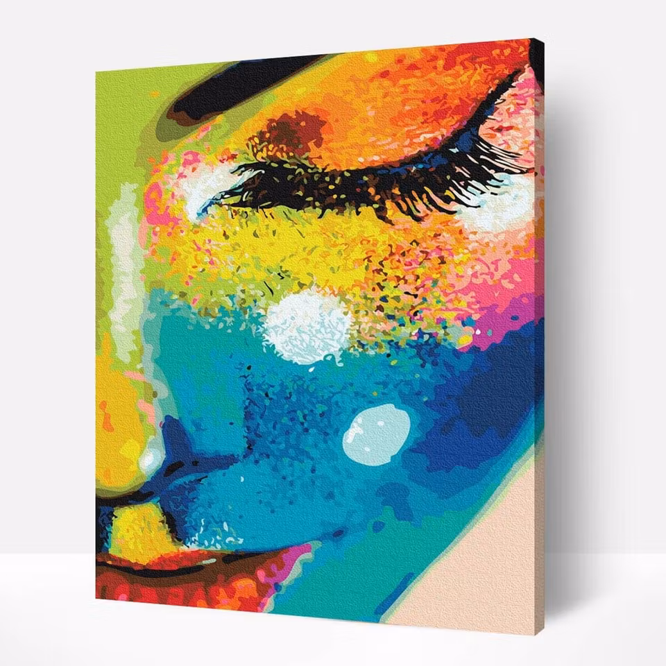 Måla efter nummer "Rainbow woman"