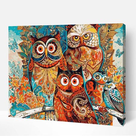 Måla efter nummer "Owl"